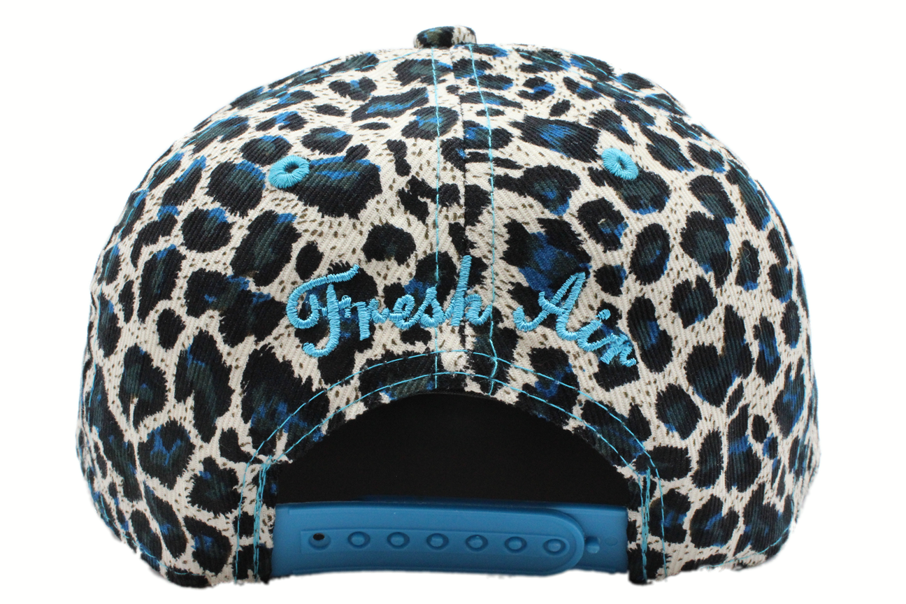 Fresh Aqua Cheetah Hat - Fresh Air Clothing | Fresh Air Clothing