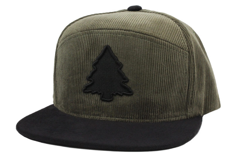 Fresh Green Corduroy & Black Suede Hat