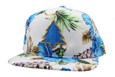 Fresh Aqua Hibiscus Hat