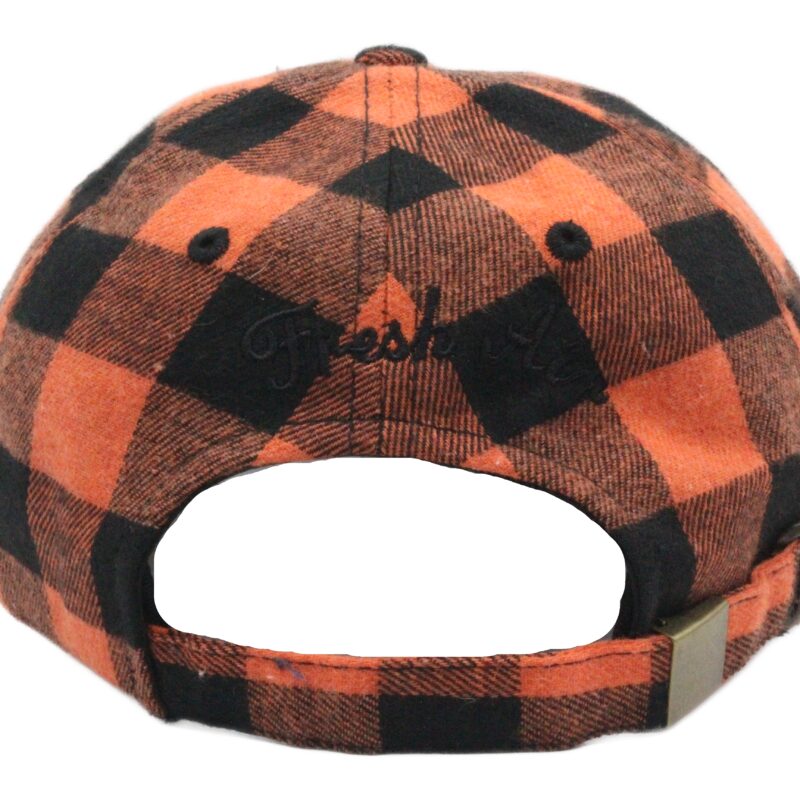 Fresh Orange Plaid Dad Hat - Image 2