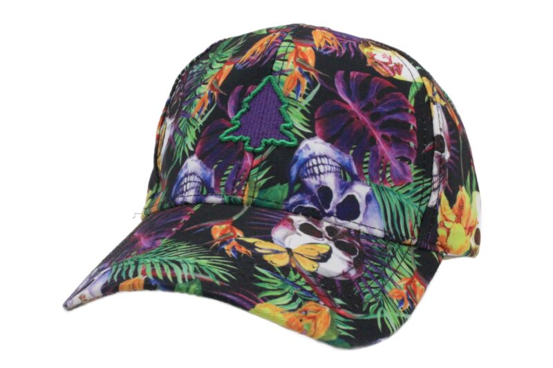 Fresh Floral Skulls Dad Hat