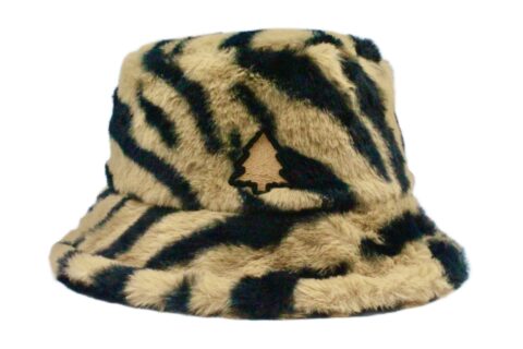 Gold Zebra Fuzzy Bucket Hat