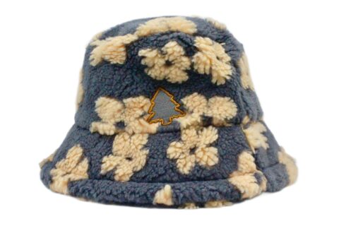 Wool Floral Fuzzy Bucket Hat