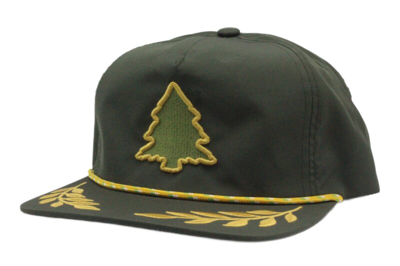 Fresh Olive & Gold Captain Hat