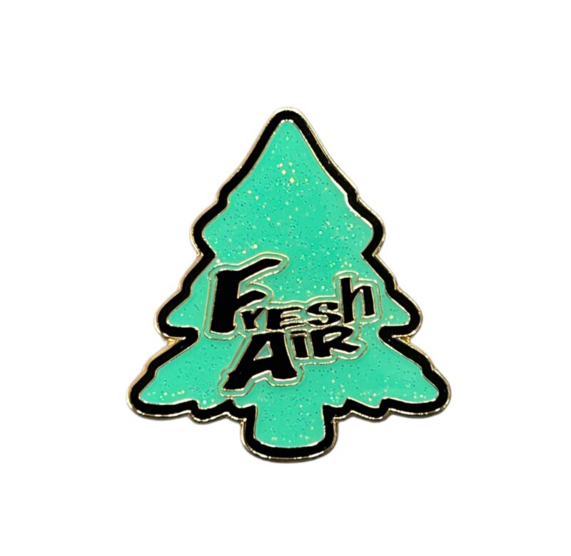 Fresh Air Teal Glitter Hat Pin