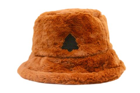 Brown Fuzzy Bucket Hat