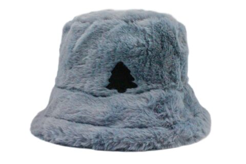 Grey Fuzzy Bucket Hat
