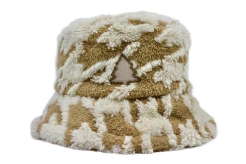 Khaki Plush Fuzzy Bucket Hat