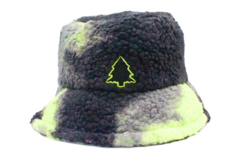 Neon Tie Dye Wool Fuzzy Bucket Hat