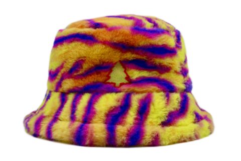 Neon Tiger Fuzzy Bucket Hat