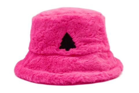 Hot Pink Fuzzy Bucket Hat