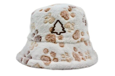 White Paws Fuzzy Bucket Hat