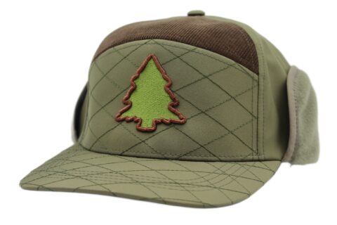 Olive Quilted Earflap Camper Hat